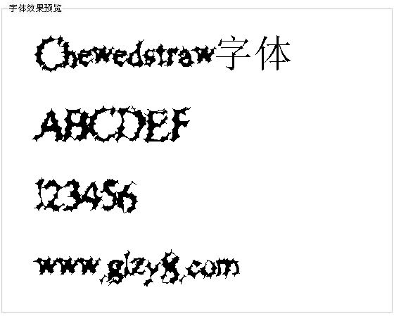 Chewedstraw字体