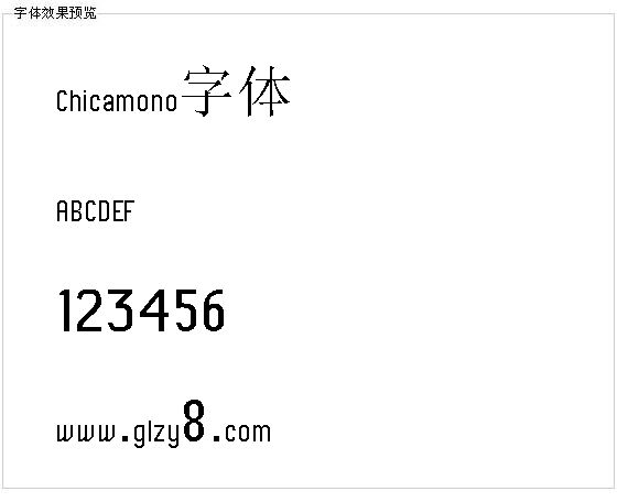 Chicamono字体