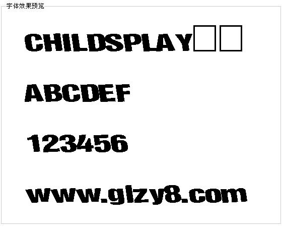 CHILDSPLAY字体