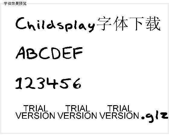 Childsplay字体下载