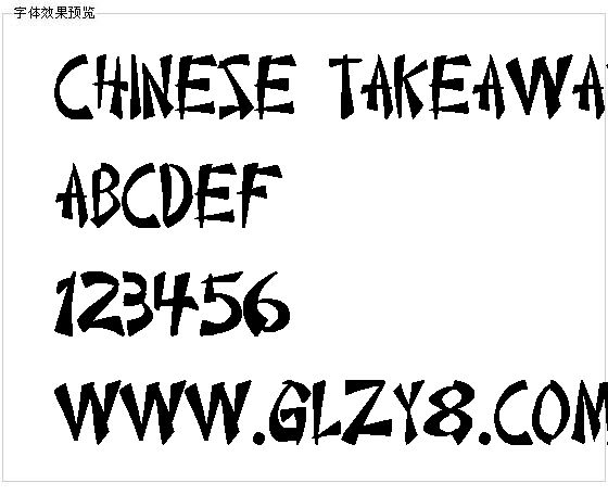 Chinese Takeaway字体