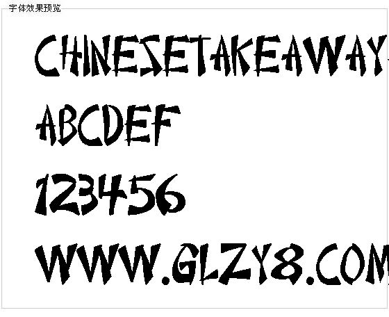 CHINESETAKEAWAY字体