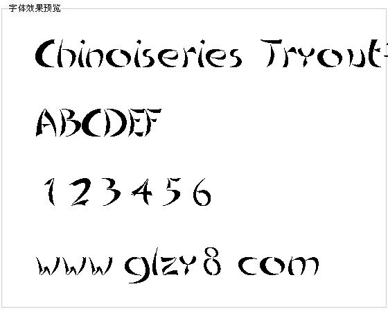 Chinoiseries Tryout字体