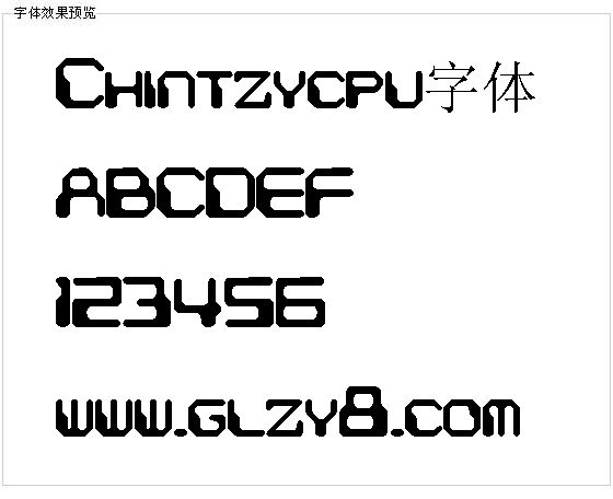 Chintzycpu字体