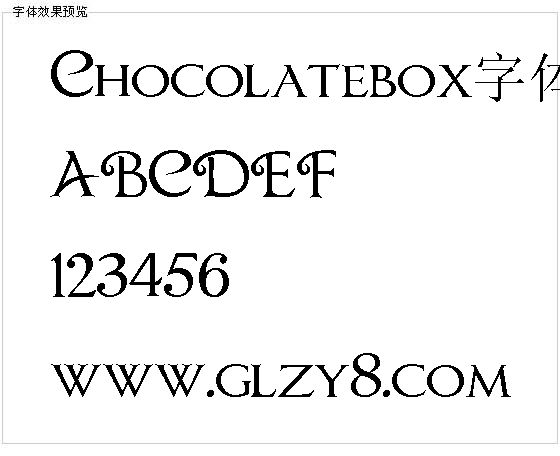 Chocolatebox字体