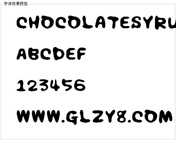 Chocolatesyrup字体