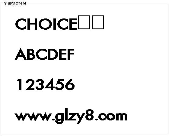 CHOICE字体