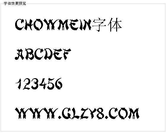 Chowmein字体