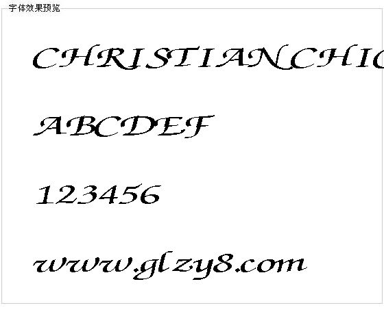 CHRISTIANCHIC字体