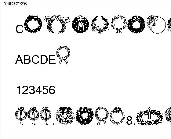 ChristmasWreath2 Font下载字体