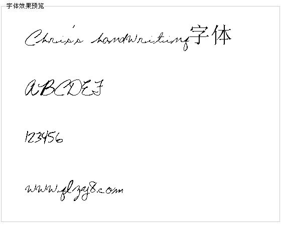 Chris’s handwriting字体