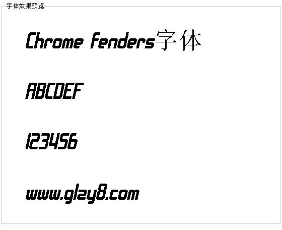 Chrome fenders字体