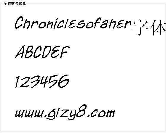 Chroniclesofaher字体