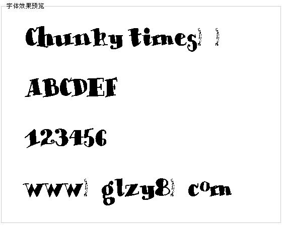 Chunky times字体