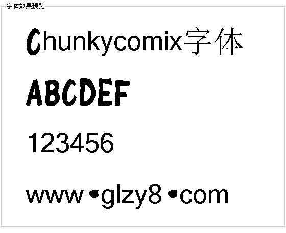 Chunkycomix字体