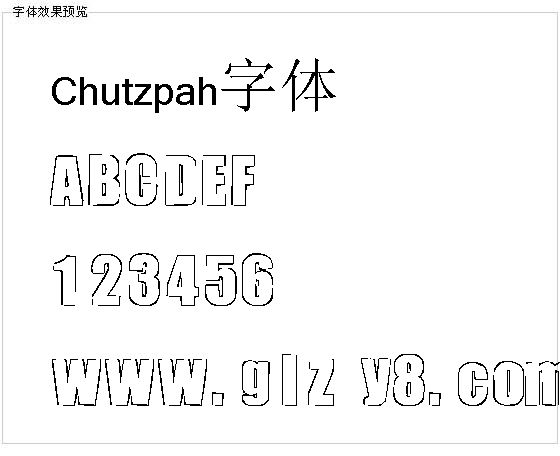 Chutzpah字体