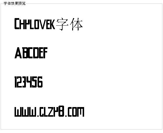 Chylovek字体