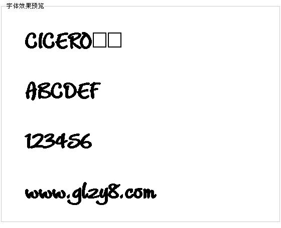 CICERO字体
