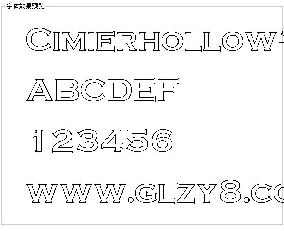 Cimierhollow字体