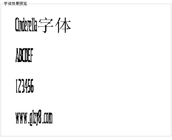 Cinderella字体