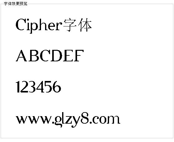 Cipher字体