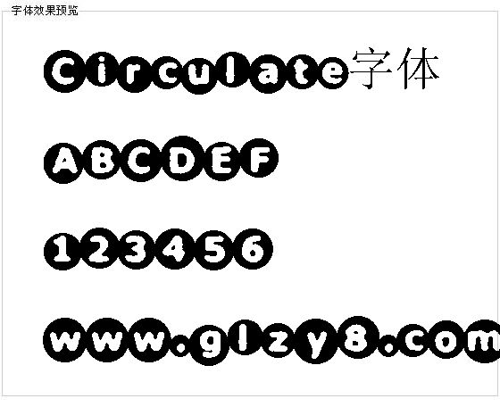 Circulate字体