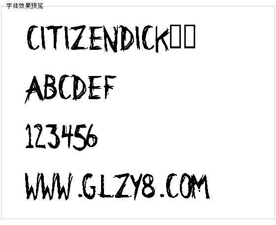 Citizendick字体