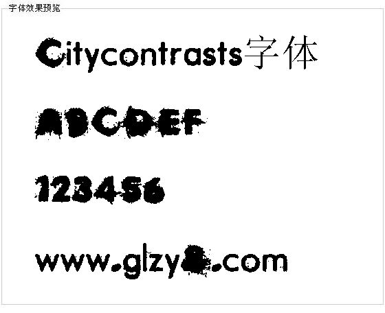 Citycontrasts字体