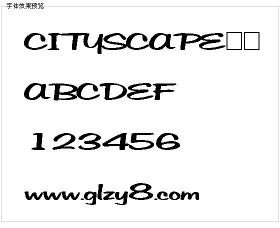 CITYSCAPE字体