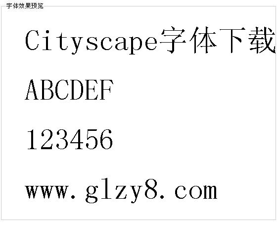 Cityscape字体下载