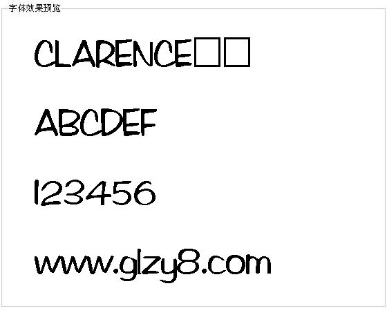 CLARENCE字体