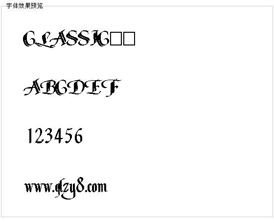 CLASSIC字体