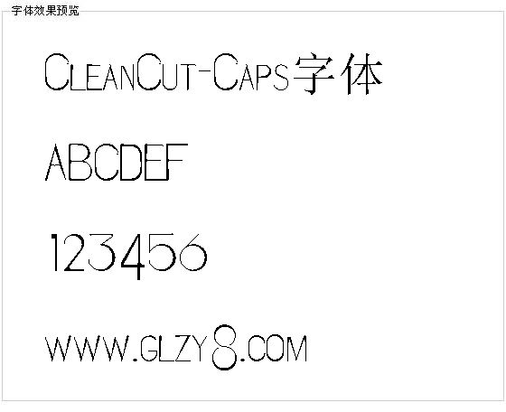 CleanCut-Caps字体