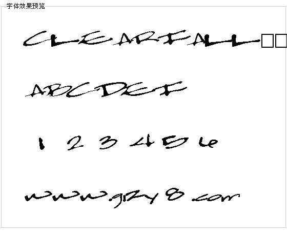 CLEARFALL字体