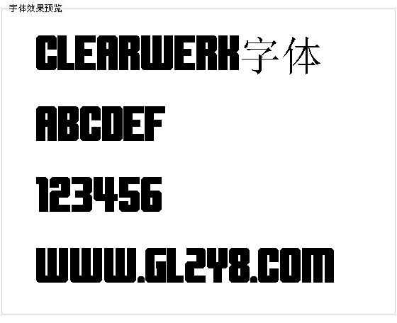 Clearwerk字体