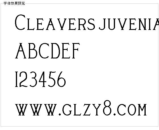 Cleaversjuvenia字体