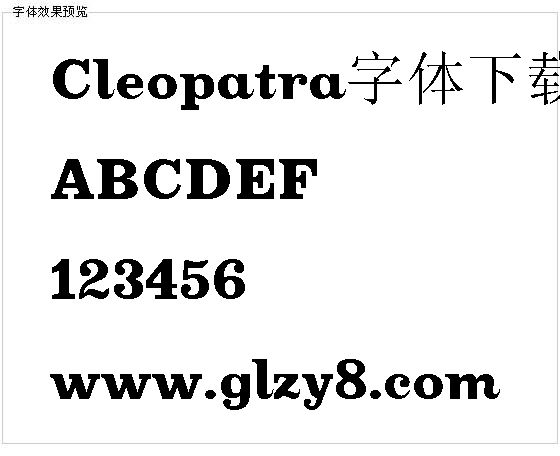 Cleopatra字体下载