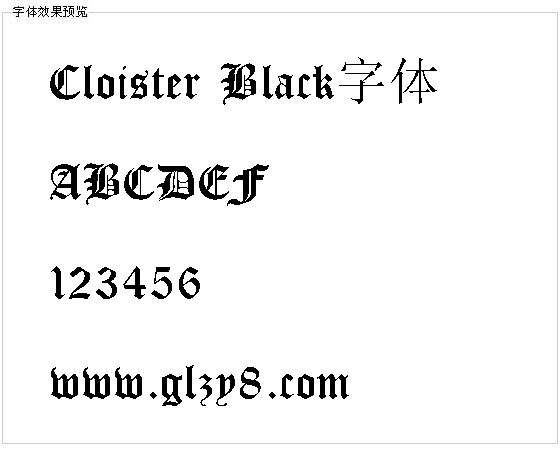 Cloister Black字体