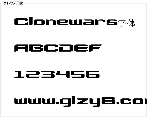 Clonewars字体