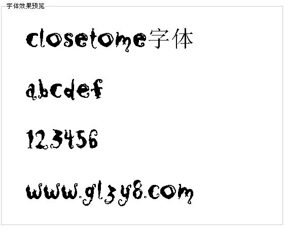 Closetome字体