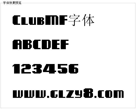 ClubMF字体