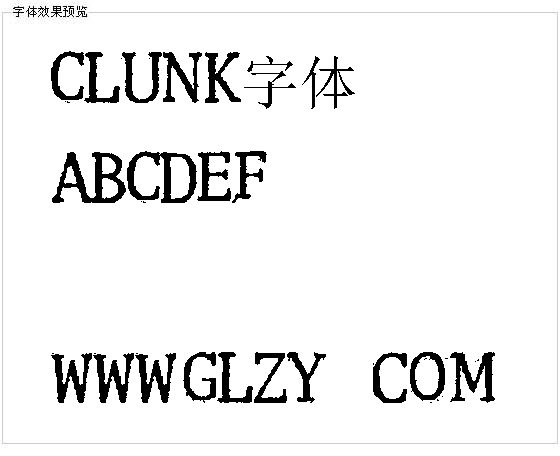 Clunk字体