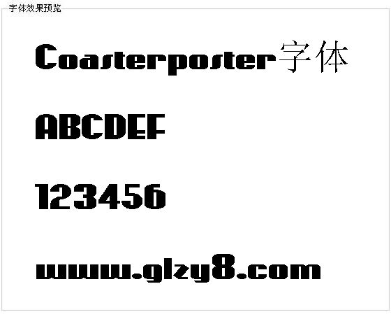 Coasterposter字体