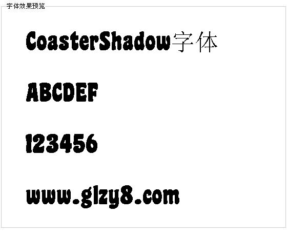 CoasterShadow字体