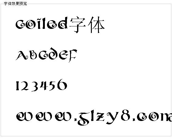 Coiled字体