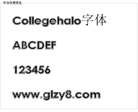 Collegehalo字体