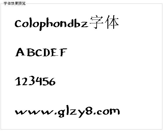 Colophondbz字体