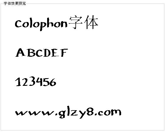 Colophon字体