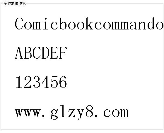 Comicbookcommando字体