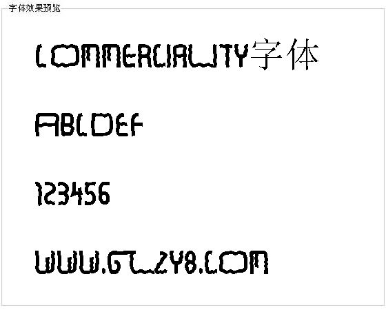 Commerciality字体